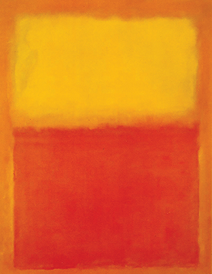 OF praying with Mark Rothko’s Orange and Yellow (1956) the author says, “I can imagine entering into that space as surely as in my prayer I enter into the very Being of God and am held there.”