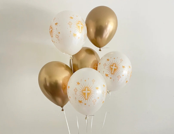 cross and balloons cross balloons happiness